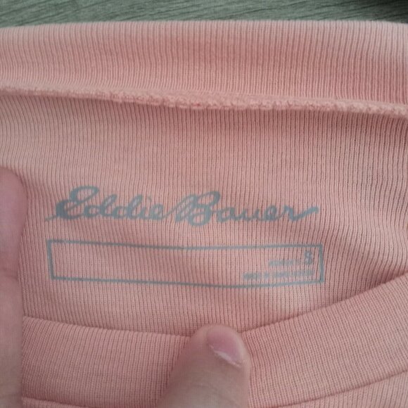 Eddie Bauer Long Sleeve Raw Edge Tee Size Small NWT - Picture 3 of 8